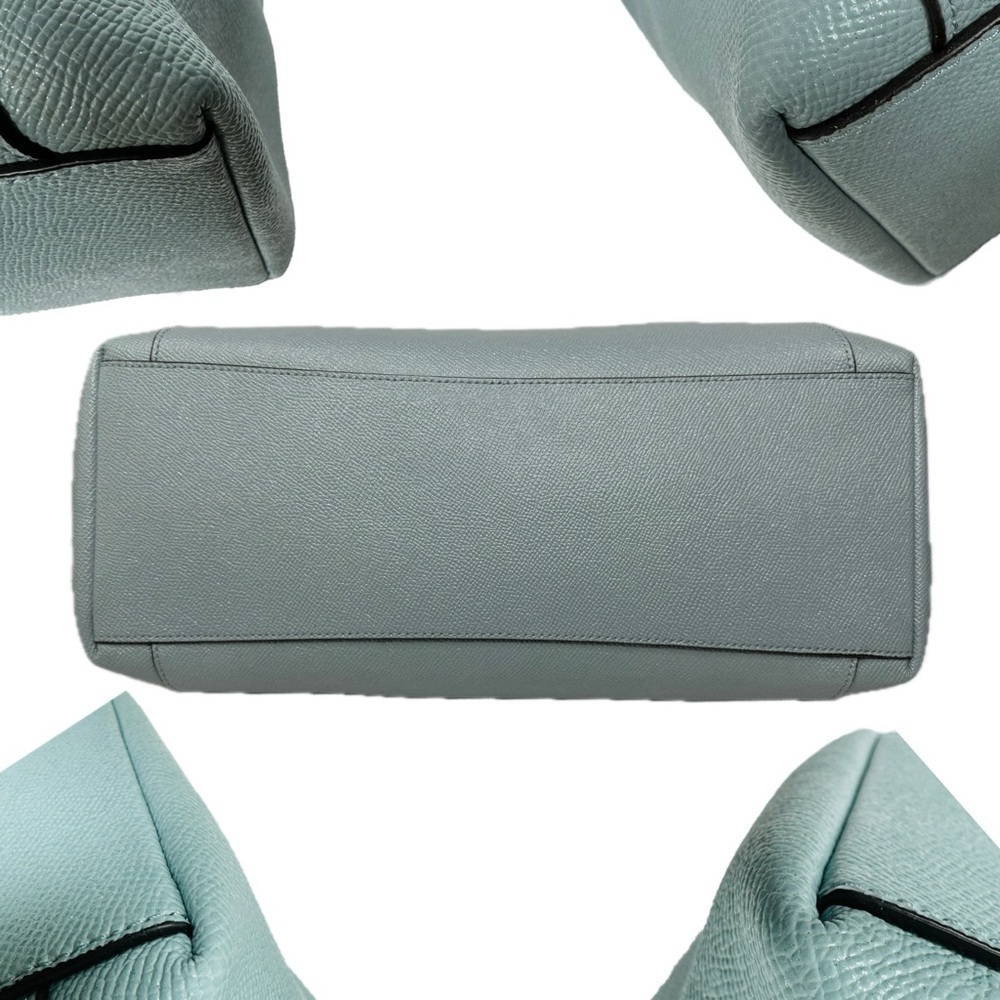 COACH AVA TOTE BAG IN GLITTER AQUA BLUE LEATHER F11900 AND F11835 WALLET SET - Picture 10 of 16